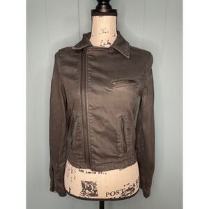 AG Adriano Goldschmied The Biker Coated Jacket Size Small